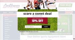 Desktop Screenshot of anthem-sports.com