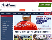 Tablet Screenshot of anthem-sports.com